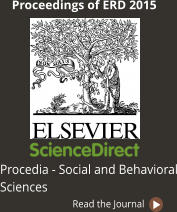 Proceedings of ERD 2015 Procedia - Social and Behavioral Sciences   Read the Journal